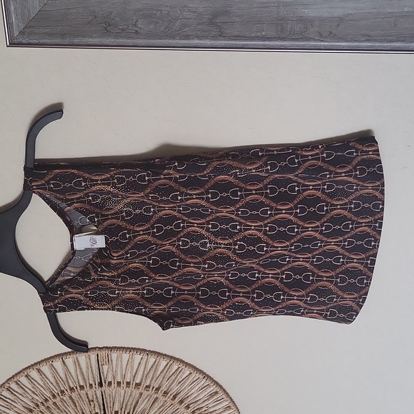M Black, Brown and Gold blouse - Picture 1 of 3